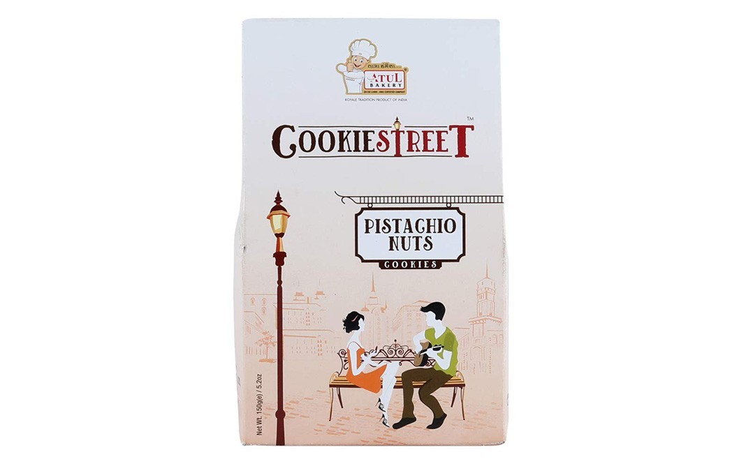 Atul Bakery CookiesStreet, Pistachio Nuts Cookies   Box  150 grams